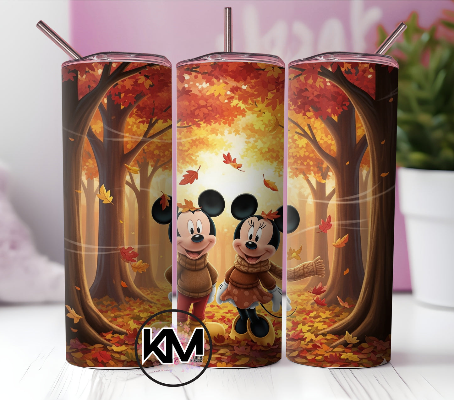 Micke & Minnie AUTUMN Skinny Tumbler 20oz.