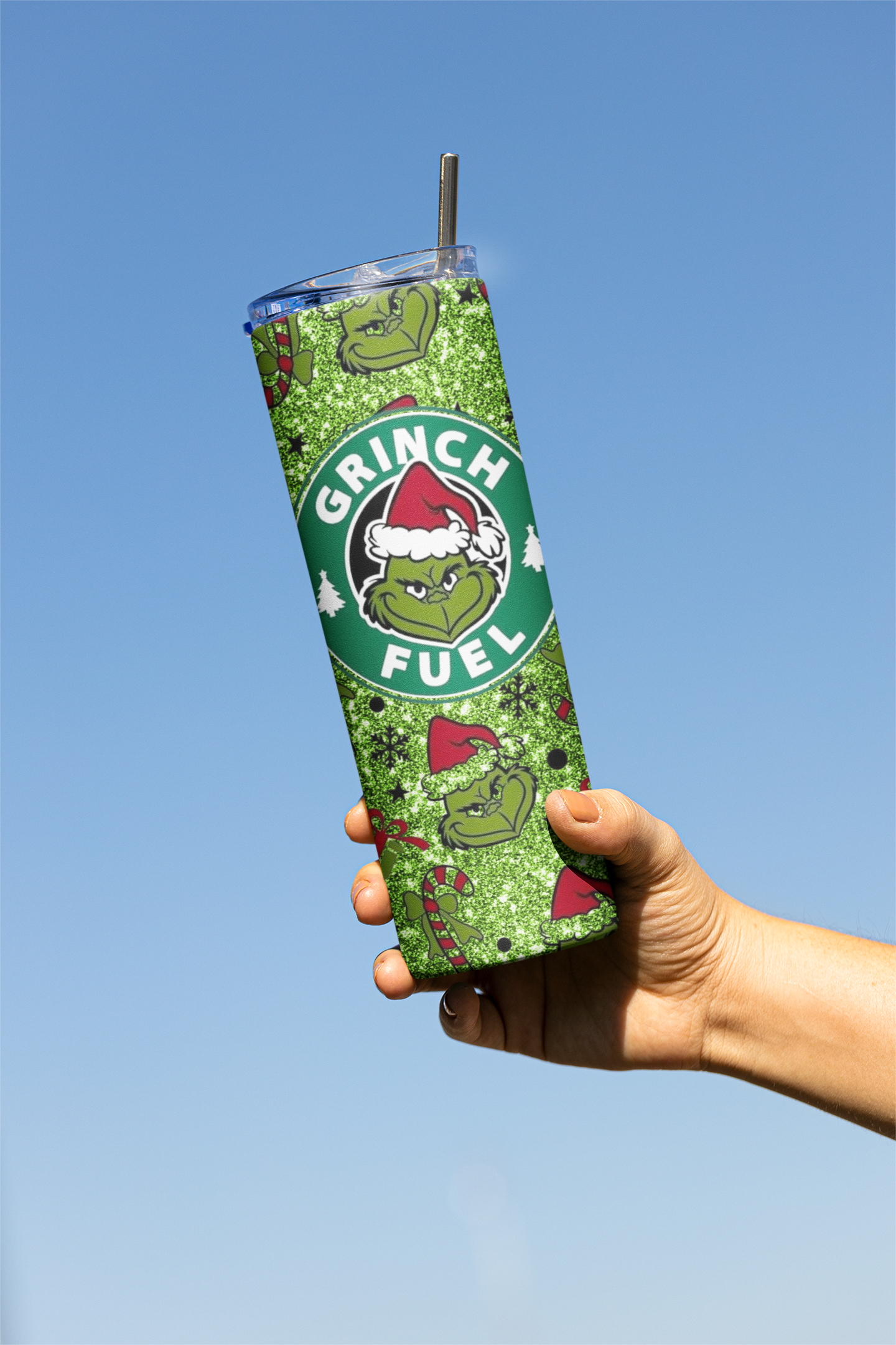 The Grinch Tumbler Wrap PNG | 20oz Skinny Tumbler Sublimation Design | Instant Download