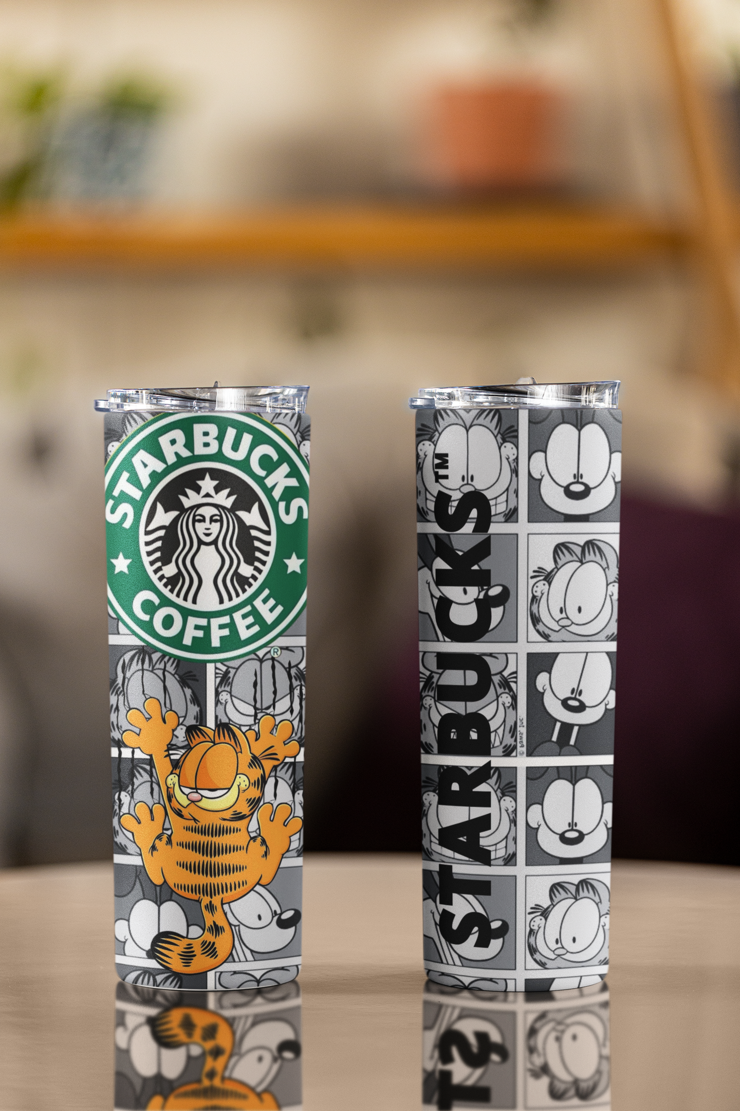 Garfield Cartoon Tumbler Wrap PNG | 20oz Skinny Tumbler Sublimation Design | Instant Download