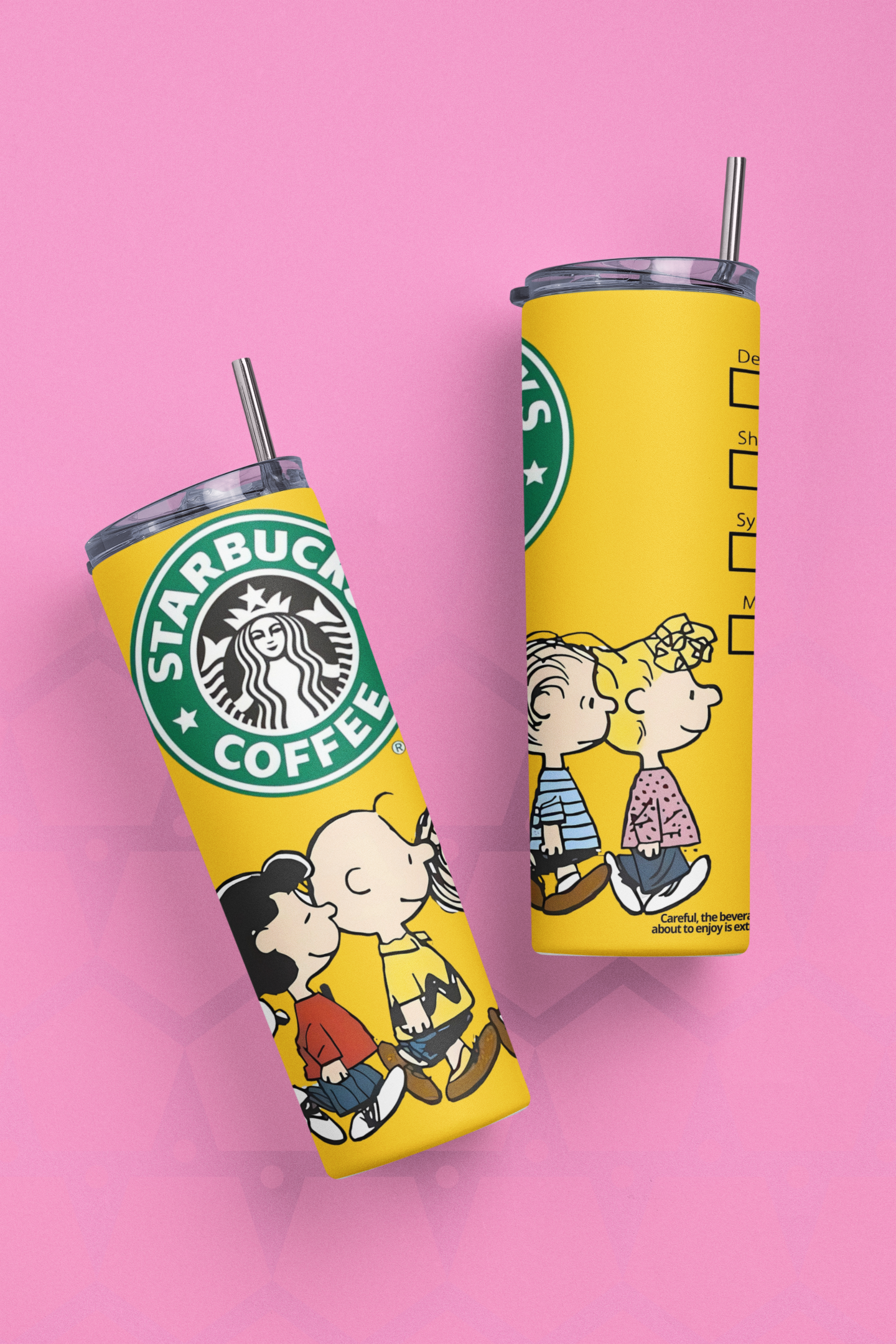 Charlie Brown Tumbler Wrap PNG | 20oz Skinny Tumbler Sublimation Design | Instant Download