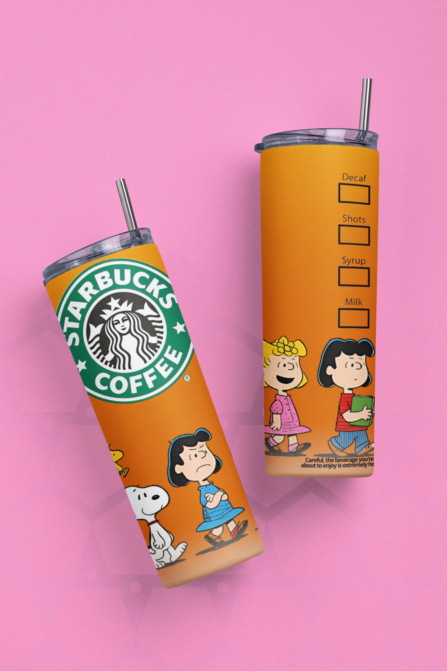 Charlie Brown CH Tumbler Wrap PNG | 20oz Skinny Tumbler Sublimation Design | Instant Download