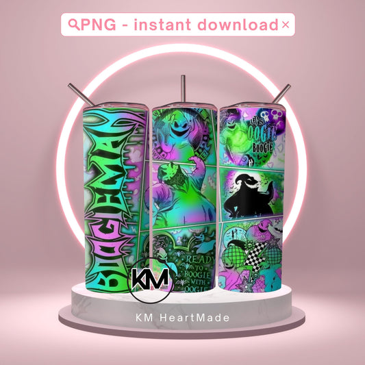 Boogie Man Tumbler Wrap PNG | 20oz Skinny Tumbler Sublimation Design | Instant Download (Copy)