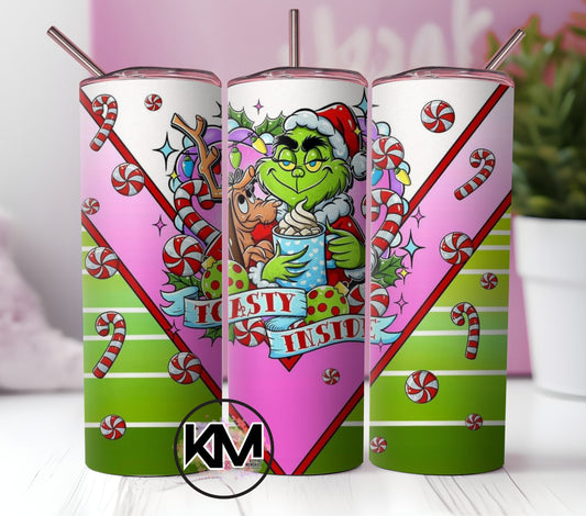 Grinch colorful Skinny Tumbler  20oz.