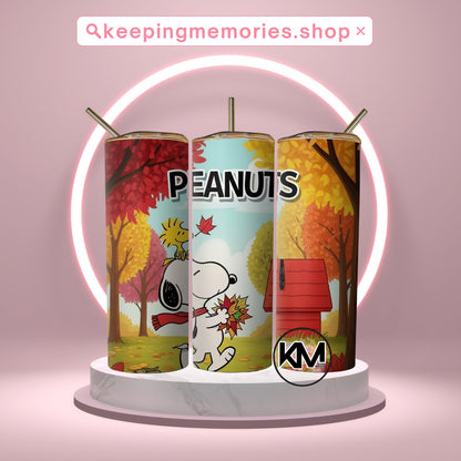 Snoopy Peanuts Tumbler Wrap PNG | 20oz Skinny Tumbler Sublimation Design | Instant Download