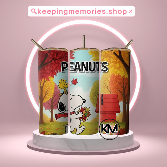 Snoopy Peanuts Tumbler Wrap PNG | 20oz Skinny Tumbler Sublimation Design | Instant Download