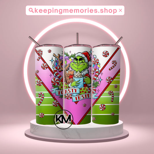 Grinch Colorful Tumbler Wrap PNG | 20oz Skinny Tumbler Sublimation Design | Instant Download