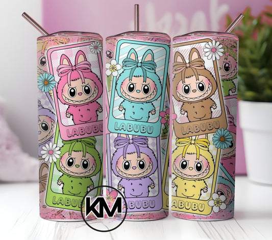 Labubu Collage Skinny Tumbler  20oz.