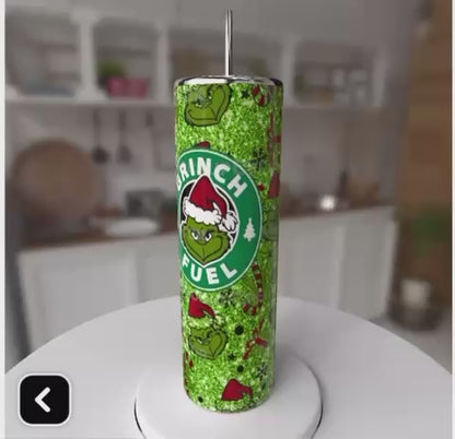 The Grinch Tumbler Wrap PNG | 20oz Skinny Tumbler Sublimation Design | Instant Download